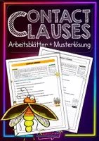 Vorschau - Arbeitsblätter - Contact clauses • AB mit Musterlösung - Deckblatt