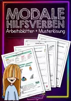 Vorschau - Arbeitsblätter - Modale Hilfsverben • ABs + Musterlösung - Deckblatt