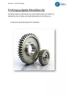 Vorschau - Arbeitsblätter - Prüfungsaufgabe Metalltechnik 039 - Getriebe Drehzahl - Seite 2