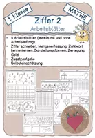 Vorschau - Arbeitsblätter - Ziffer 2 (Zahleneinführung) - Deckblatt