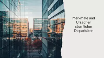 Vorschau - Präsentationen/Tafelbilder - Unterrichtseinstieg: Merkmale und Ursachen räumlicher Disparitäten im Geographie Abitur - Deckblatt