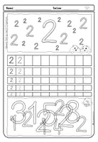 Vorschau - Arbeitsblätter - Ziffer 2 (Zahleneinführung) - Seite 1