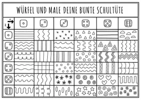 Vorschau - Spiele - Würfeln & Malen - Würfel deine Schultüte - Kunstprojekt Schulstart - Seite 2