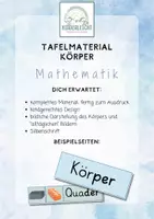 Vorschau - Präsentationen/Tafelbilder - Körper, 2. Klasse, Geometrie, Körper Tafelbild - Deckblatt