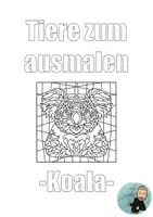 Vorschau - Mal- und Bastelvorlagen - Ausmalbild Koala - Deckblatt
