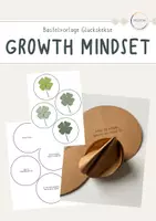 Vorschau - Mal- und Bastelvorlagen - Neujahrsgrüße: Glückskekse - Growth Mindset - Deckblatt