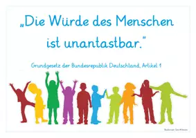 Vorschau - Poster - FREEBIE! Poster: Grundgesetz Artikel 1 und 3 (Klassenraumgestaltung, soziales Lernen) - Seite 2