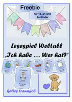 Vorschau - Spiele - Lesespiel Weltall - Ich habe ... Wer hat - Deckblatt