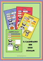 anteprima - Materiale di supporto/inclusione - IL CALENDARIO DELLA CLASSE PANDA - due formati - Pagina di copertina