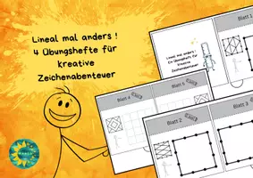 Vorschau - Arbeitsblätter - Lineal mal anders! Kreative Übungen - Deckblatt