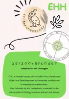 Vorschau - Arbeitsblätter - Saisonkalender Arbeitsblatt - Deckblatt