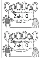 Vorschau - Mal- und Bastelvorlagen - Zahlen 0-9 als Minihefte für den Ziffernschreibkurs - Materialpaket - Seite 3
