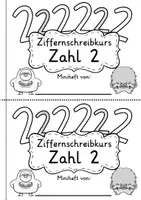 Vorschau - Mal- und Bastelvorlagen - Zahl 2 als Miniheft - Für den Ziffernschreibkurs - Seite 2