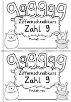 Vorschau - Arbeitsblätter - Zahl 9 als Miniheft - Für den Ziffernschreibkurs - Seite 2