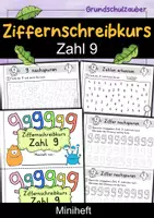 Vorschau - Arbeitsblätter - Zahl 9 als Miniheft - Für den Ziffernschreibkurs - Deckblatt