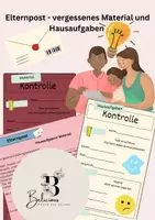 Vorschau - Anderer Materialtyp - Elternpost - Vergessene Hausaufgaben, Inklusive Ticket - Deckblatt