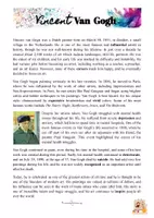Προεπισκόπηση - Φύλλα εργασίας - Van Gogh Project B2-English lesson - Εξώφυλλο