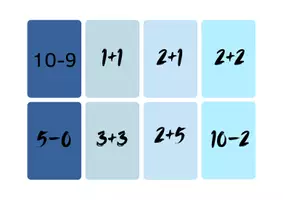 Vorschau - Spiele - Finde 3 Spiel: Merk-es-dir für die 1. Kl (Ziffern,Menge 1-12) - Seite 1