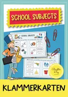 anteprima - Flashcard - School subjects: clipcard (Inglese) - Pagina di copertina
