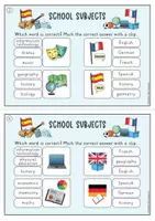 anteprima - Flashcard - School subjects: clipcard (Inglese) - Pagina 2
