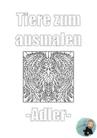 Vorschau - Mal- und Bastelvorlagen - Ausmalbild Adler - Deckblatt