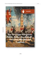 Vorschau - Arbeitsblätter - Lernheft zum Austeilen: Das Vereinigte Königreich (UK) - Politik & Gesellschaft - Seite 1