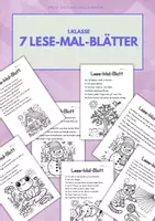 Vorschau - Arbeitsblätter - 1.Klasse: 6 Lese-Mal-Blätter für Erstleser*innen - Deckblatt