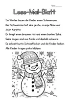 Vorschau - Arbeitsblätter - 1.Klasse: 6 Lese-Mal-Blätter für Erstleser*innen - Seite 3