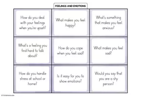 Vorschau - Aufgabenkarten - „Feelings and emotions“ – 27 Conversation Cards / Stop and Swap - Seite 1