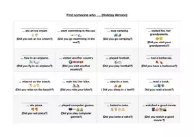 Vorschau - Arbeitsblätter - Find someone who … holiday version - Seite 1