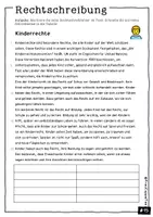 Vorschau - Arbeitsblätter - Arbeitsblatt Rechtschreibung "Kinderrechte" (10 Fehler finden) #15 - Seite 1