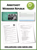 Vorschau - Unterrichtsreihen - Weimarer Republik (Arbeitsheft) - Deckblatt