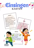 Vorschau - Bildkarten - Karten (5+): Einsingen - Seite 1