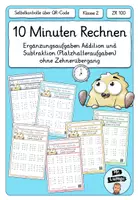 Vorschau - Arbeitsblätter - Ergänzungsaufgaben Addition und Subtraktion im ZR bis 100 ohne ZÜ mit Selbstkontrolle über QR-Code - 10 Minuten rechnen 3 - Deckblatt