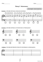 Vorschau - Arbeitsblätter - Musiktheorie - Notennamen & Stammtonreihe - Übungen - Seite 2