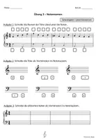 Vorschau - Arbeitsblätter - Musiktheorie - Notennamen & Stammtonreihe - Übungen - Seite 3