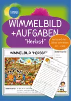 Vorschau - Arbeitsblätter - Wimmelbild Herbst "Herbstwörter" | Erzählen & Beschreiben | Leseverstehen deutsch daz | Sprachförderung - Deckblatt