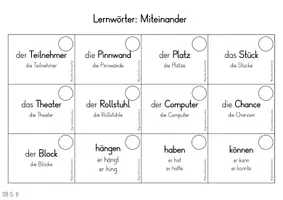 Vorschau - Aufgabenkarten - Lernwörter: Karteikarten (Sprachbuch Jo-Jo 4) - Seite 3