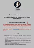 Vorschau - Unterrichtsreihen - Kurzgeschichten + Kommunikation (EF): Klausur: "Im Wartezimmer" v. Retter - Deckblatt
