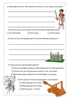 Vorschau - Arbeitsblätter - Quiz zum Burgen-Check (mit Lösung) - Seite 1
