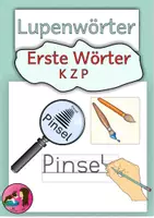Vorschau - Arbeitsblätter - LUPENWÖRTER Erste Wörter - K Z P - Deckblatt