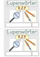 Vorschau - Arbeitsblätter - LUPENWÖRTER Erste Wörter - K Z P - Seite 1