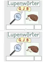 Vorschau - Arbeitsblätter - LUPENWÖRTER Erste Wörter - G J B - Seite 1