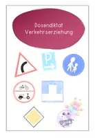 Vorschau - Stationenlernen - Dosendiktat Verkehrszeichen - Deckblatt