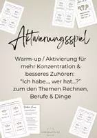 Vorschau - Spiele - Aktivierungsspiel ("Ich habe....wer hat?") zu 3 Themen - Deckblatt