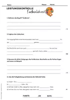 Vorschau - Arbeitsblätter - Farbenlehre Leistungskontrolle - Seite 1