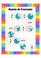 Vista previa - Juegos / Gamificación - Dominó de fracciones Representación gráfica - Portada