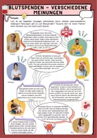 Vorschau - Arbeitsblätter - Blut -Blutspenden ; Fakten ; Gesundheitssystem mit Lösung (Klasse 8 9 10 11) - Seite 1