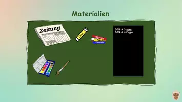 Vorschau - Mal- und Bastelvorlagen - Herbst Zeitungsbaum in der Nacht Kunst Kl.1-4 Digital - Seite 3