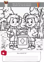 Vorschau - Mal- und Bastelvorlagen - Erste Hilfe: kleine Ausmalübung - Seite 1